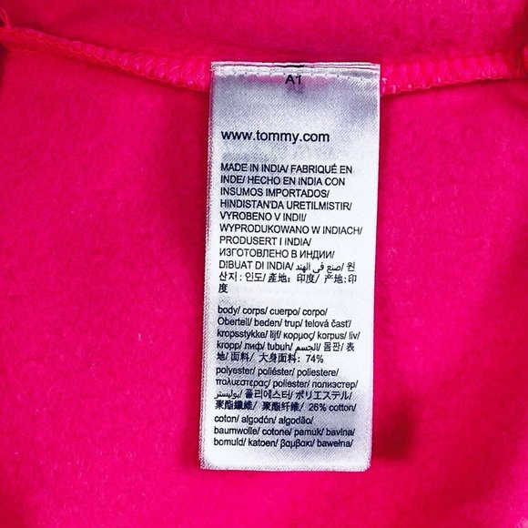Tommy Hilfiger Jeans Wmn's sz XS Neon Hot Pink Crop Sweater Y2K - Picture 11 of 11